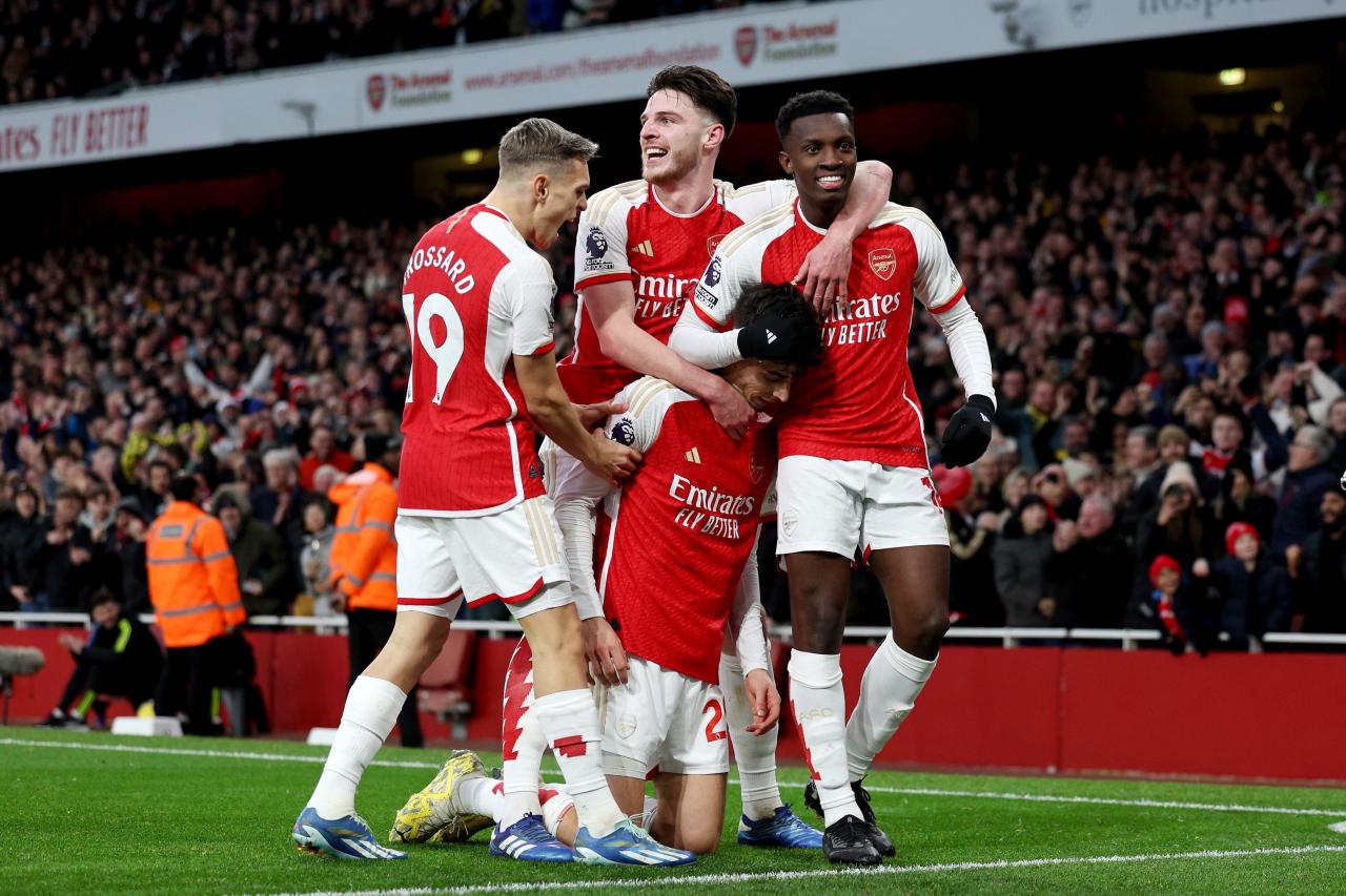 Arsenal move to second in Premier league, Brighton draw